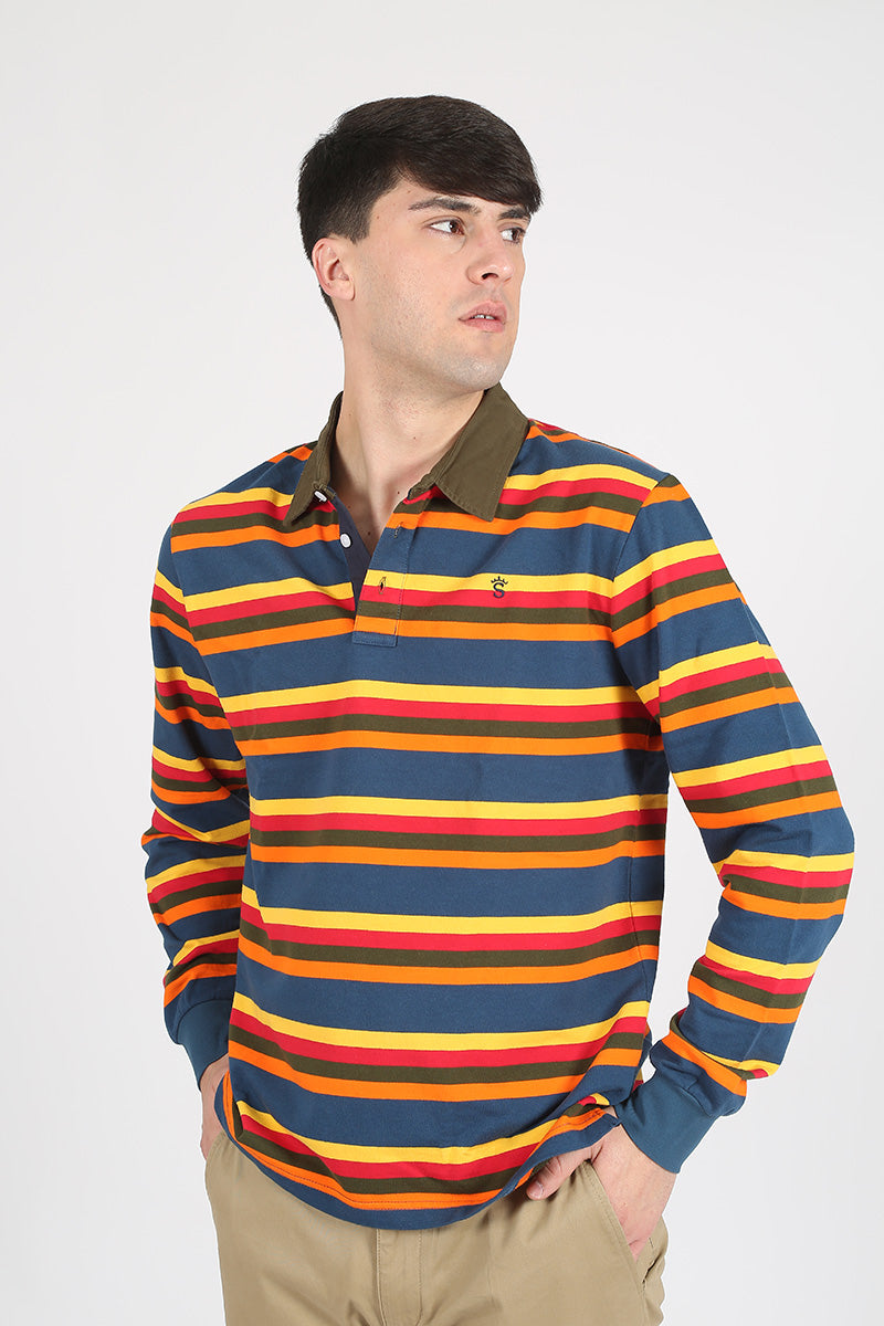 Polo rayas rugby colores