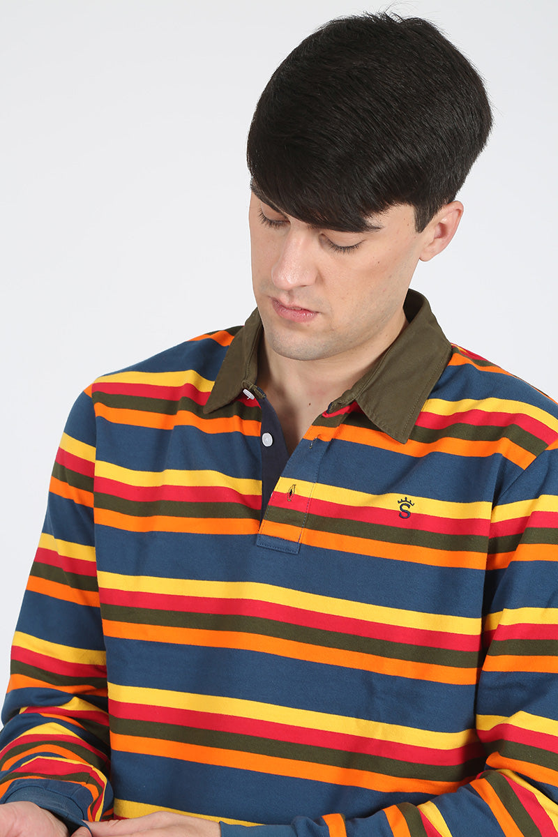 Polo rayas rugby colores