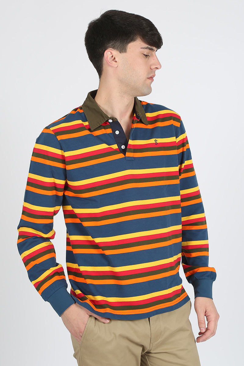 Polo rayas rugby colores