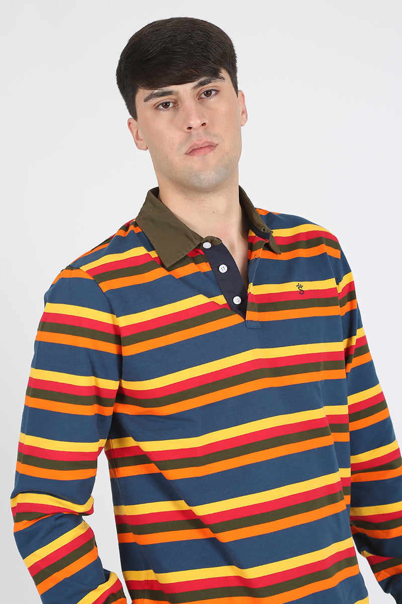 Polo rayas rugby colores