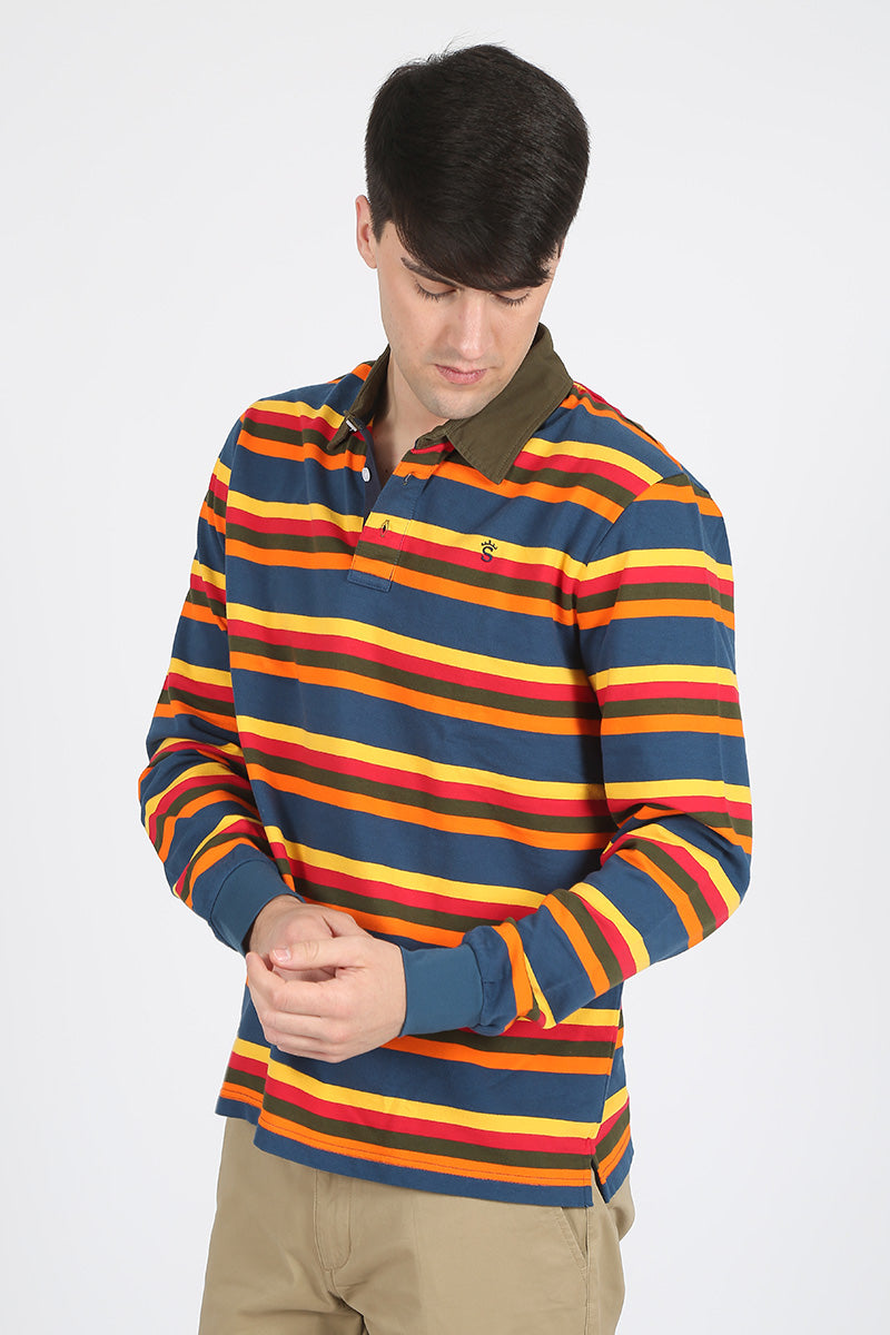 Polo rayas rugby colores
