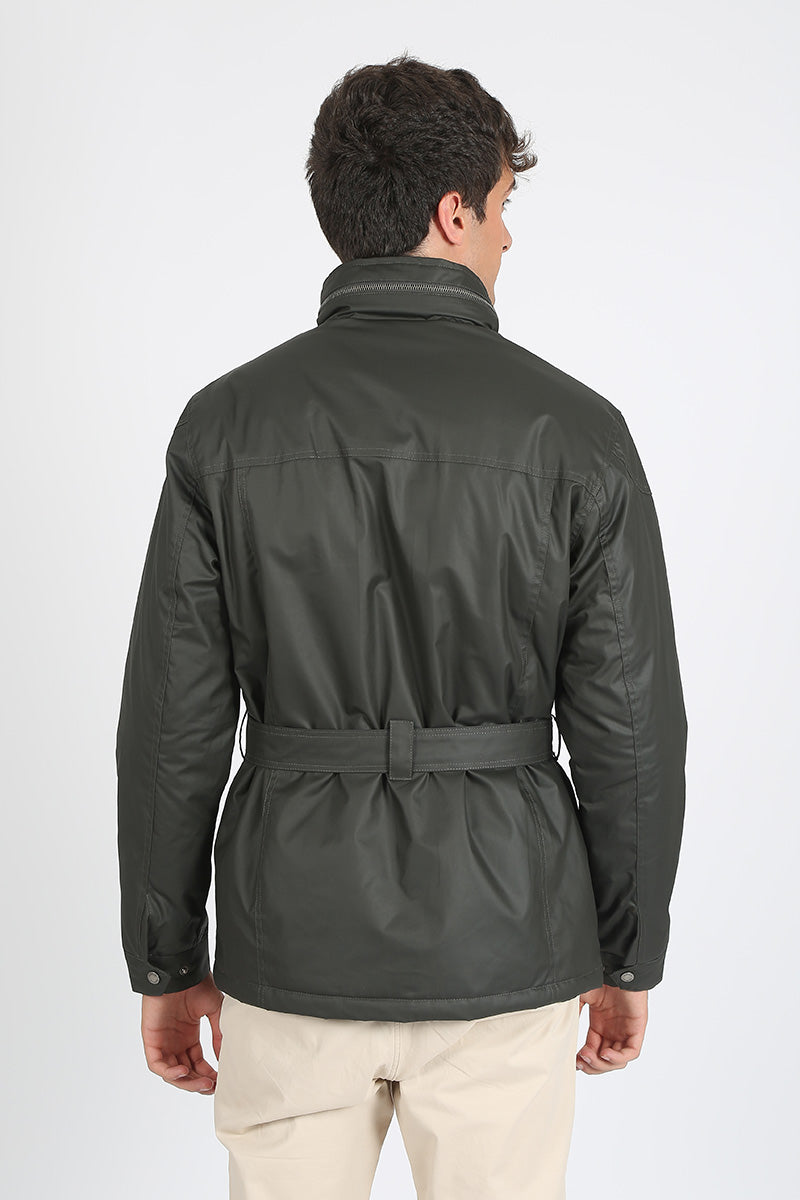 Parka Heritage Tipo Encerada Verde