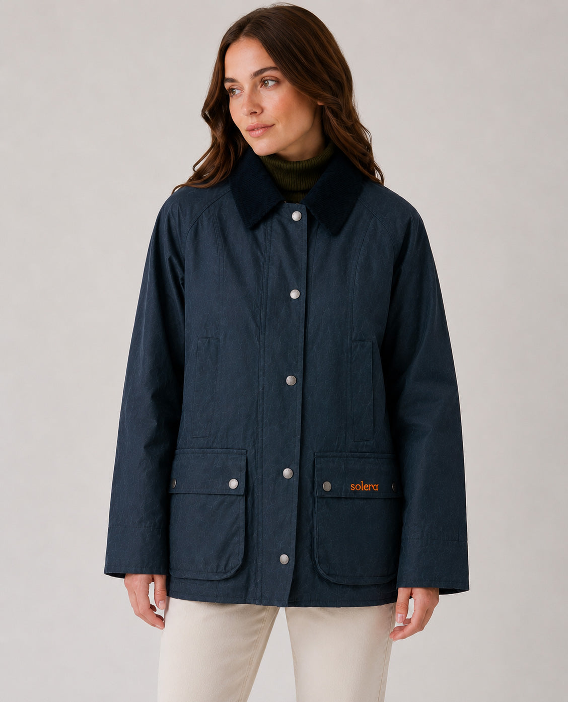Parka Tipo Encerada Marino