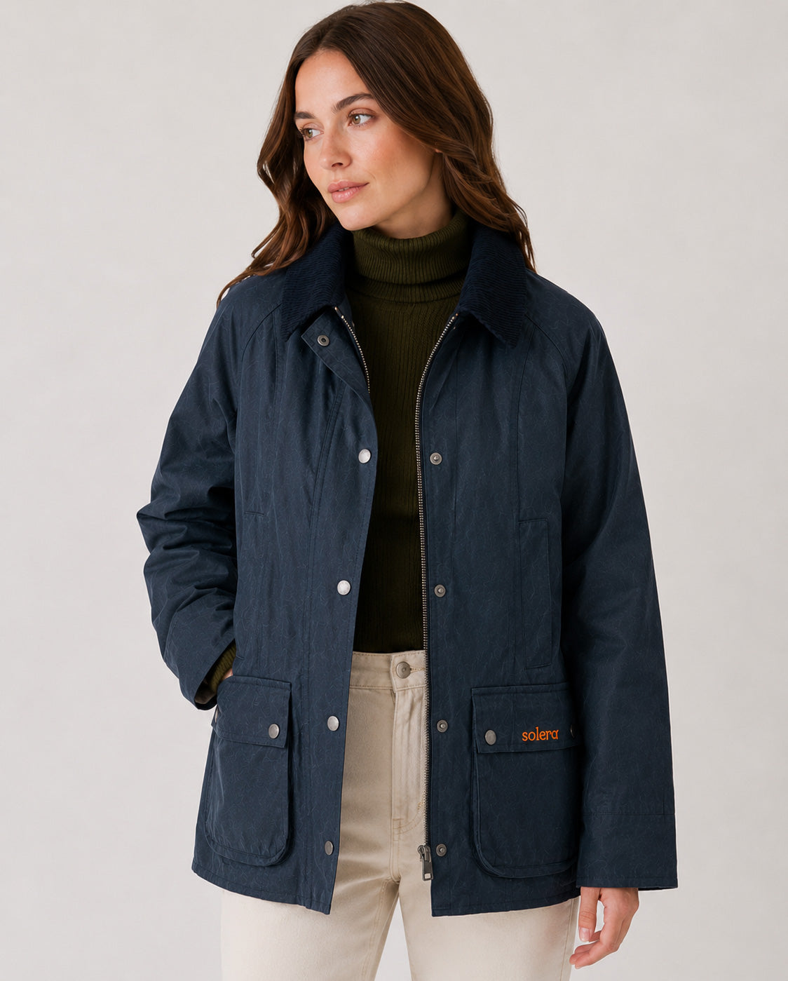 Parka Tipo Encerada Marino