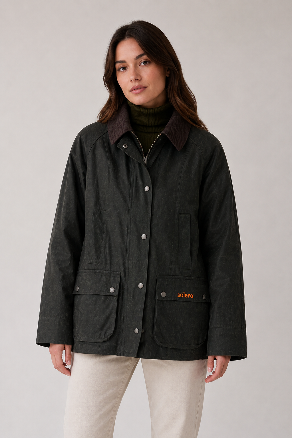 Parka Tipo Encerada Kaki