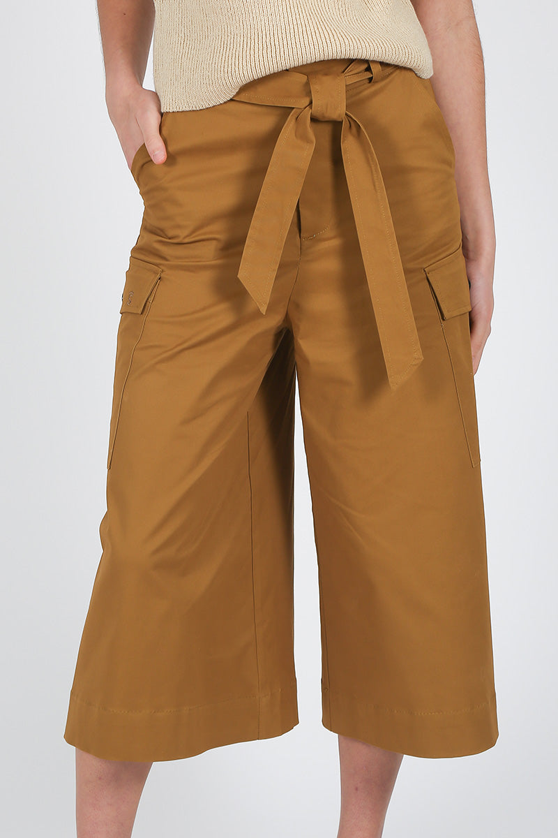 Pantalón Palazzo Capri Tostado
