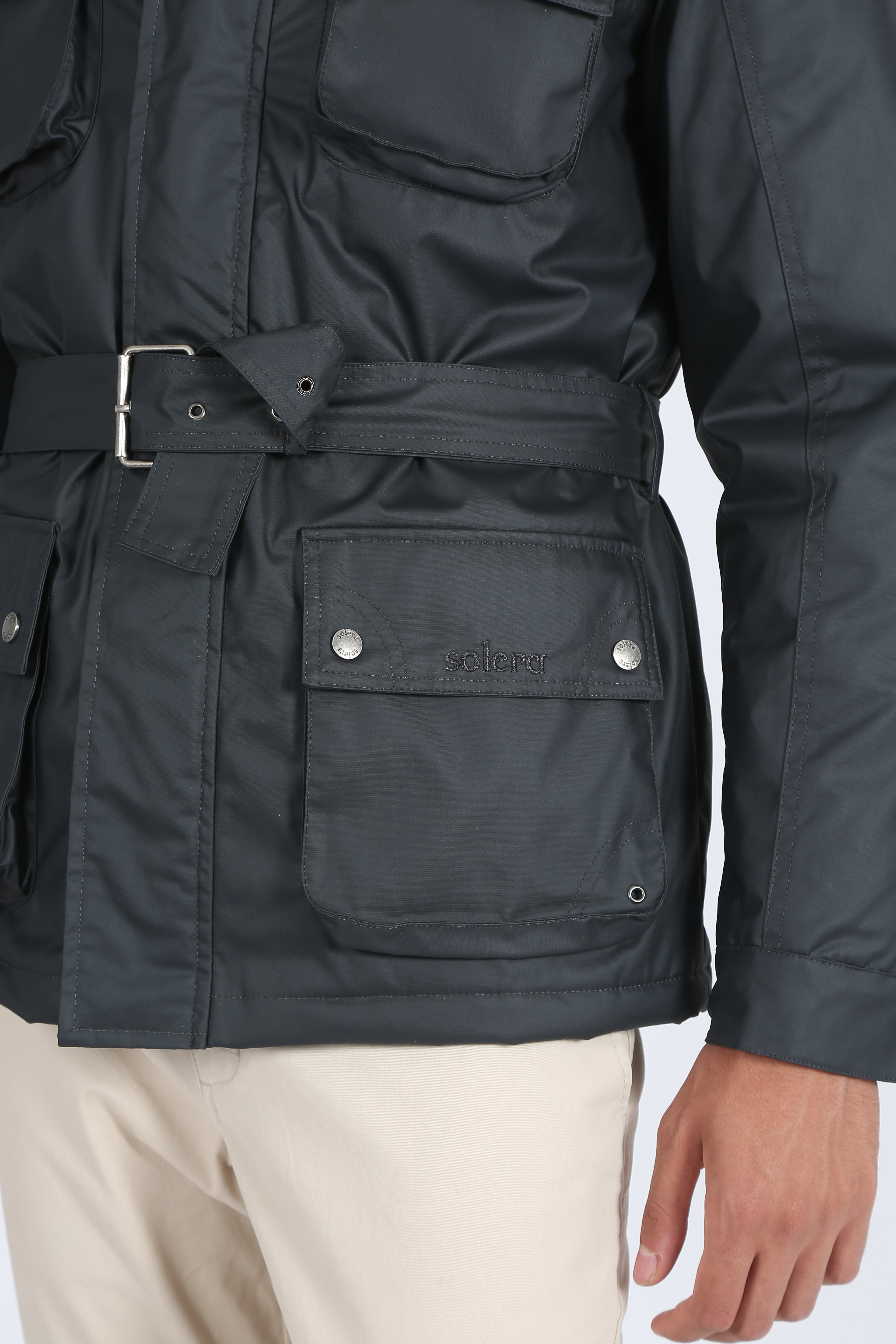 Parka Heritage Tipo Encerada Marino