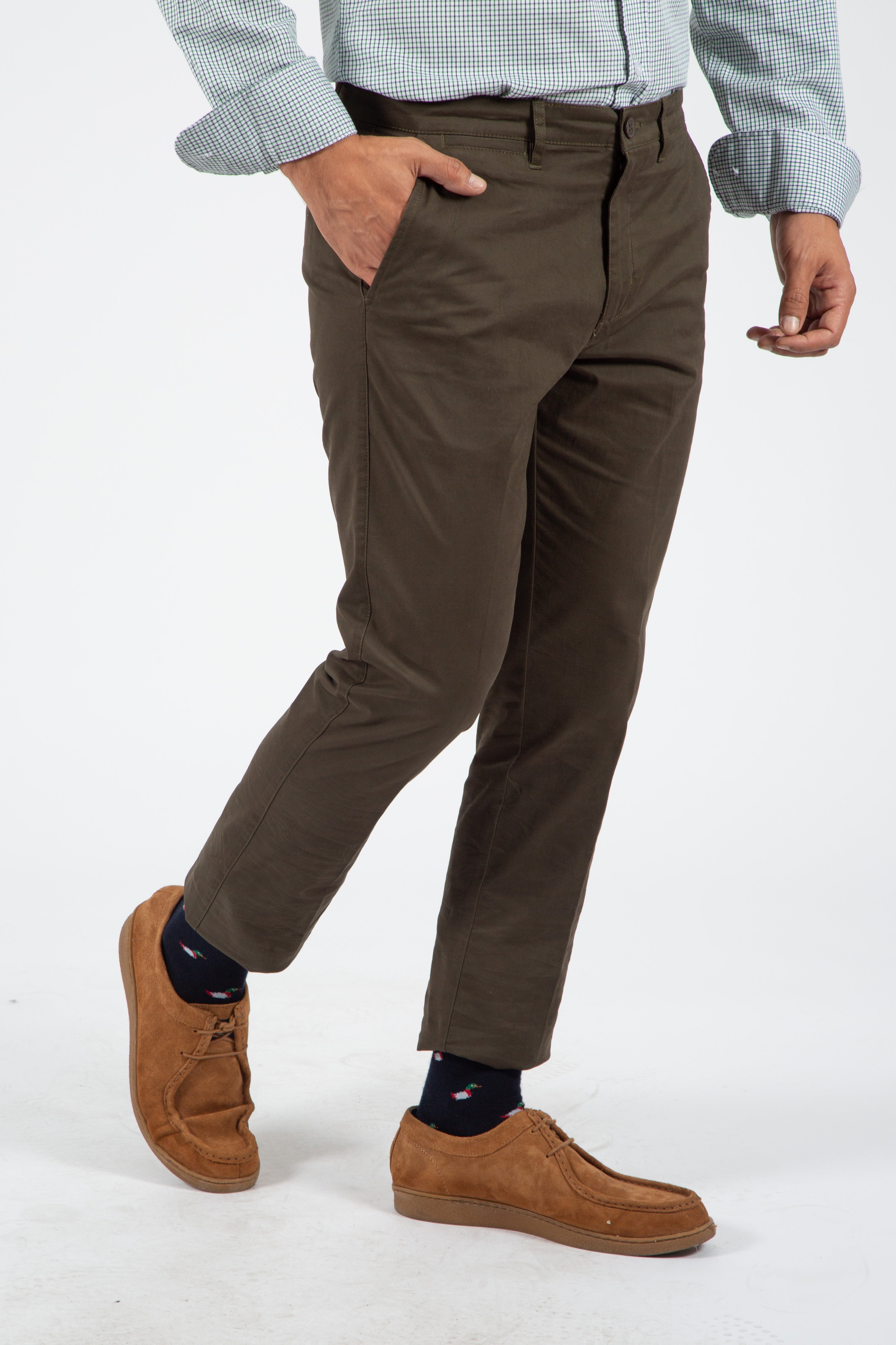 Pantalon chino Kaki