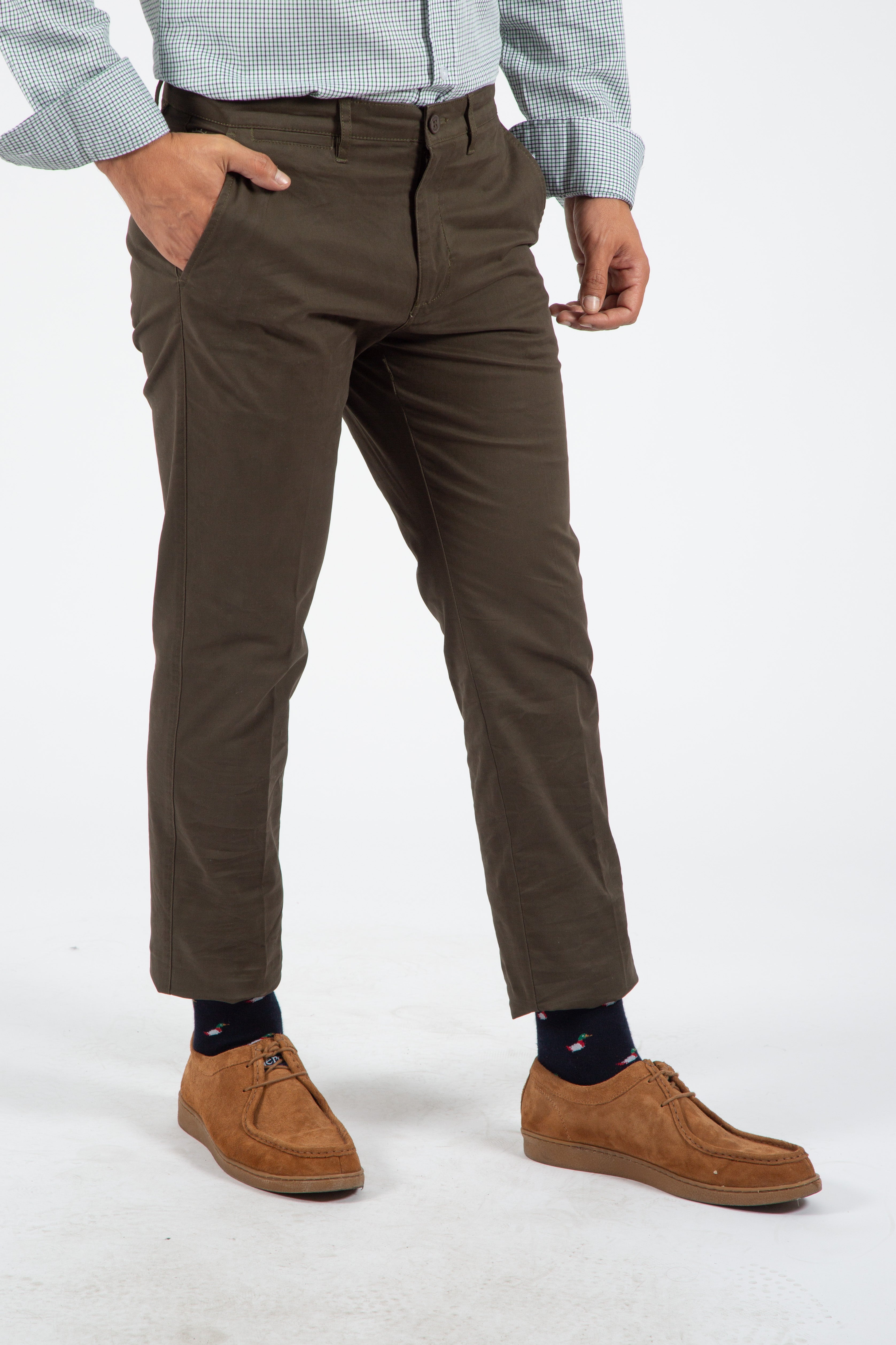Pantalon chino Kaki