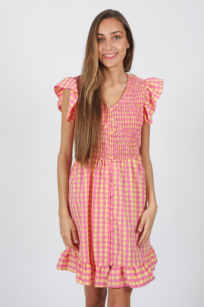 Vestido Alira vichi coral