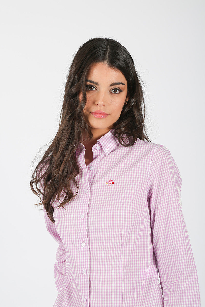 Camisa Cuadros Lila