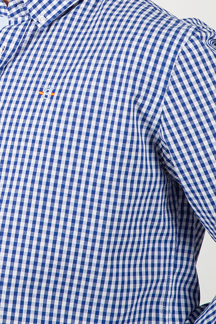 Blue and White Checkered Shirt
