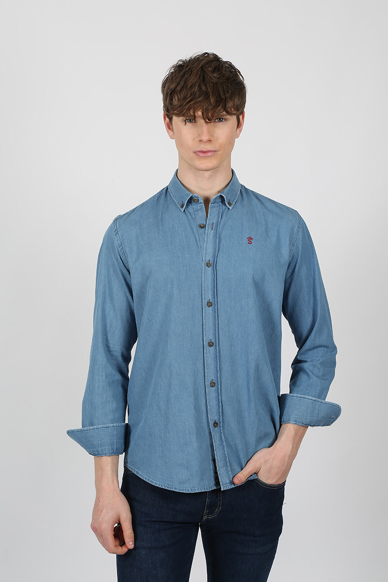 Camisa tejana azul
