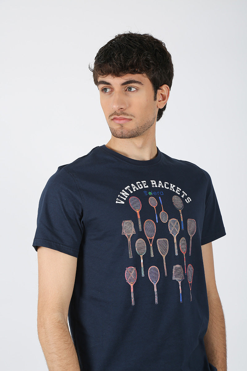 Camiseta Vintage Rackets Marino