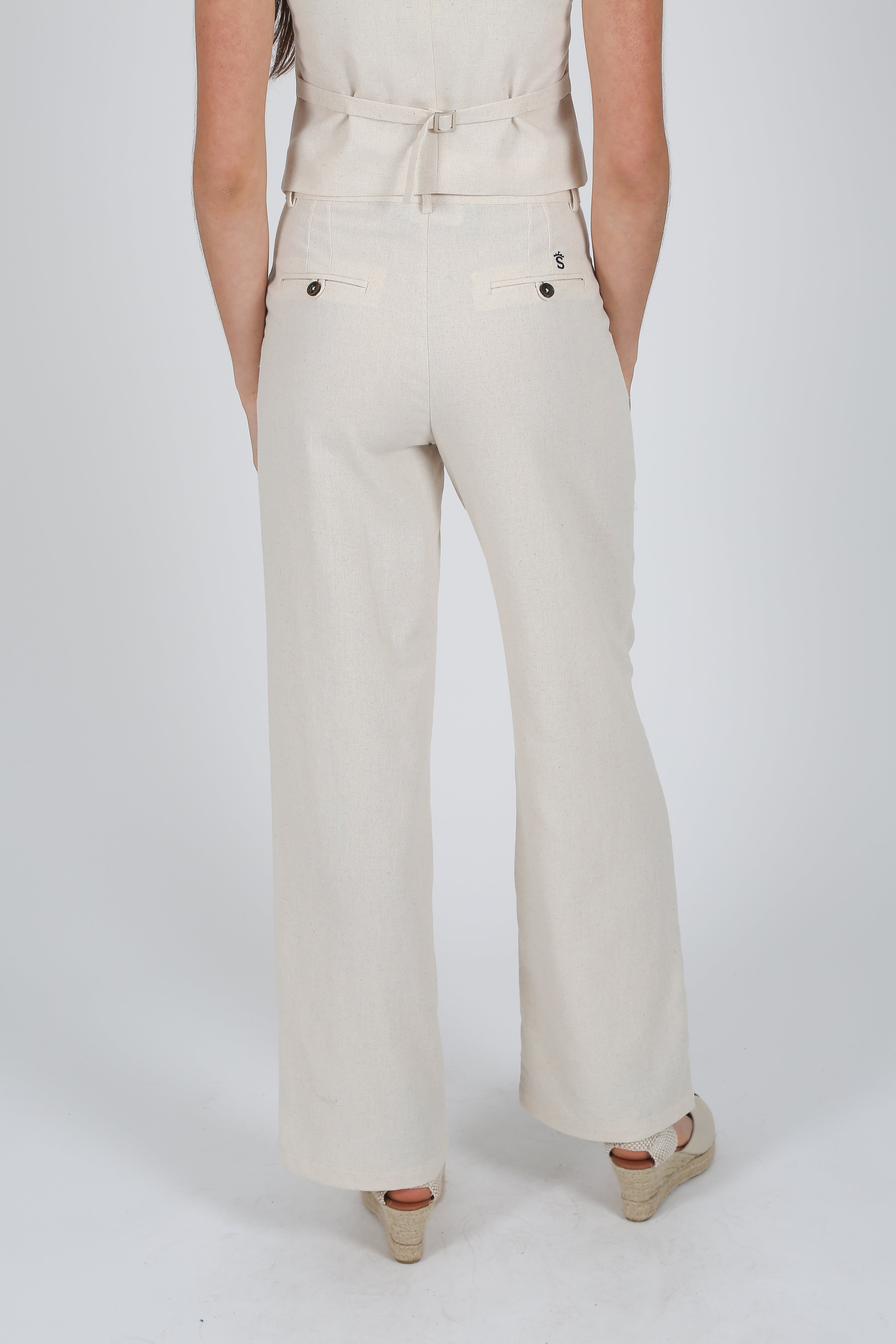 Pantalón Blanco Roto
