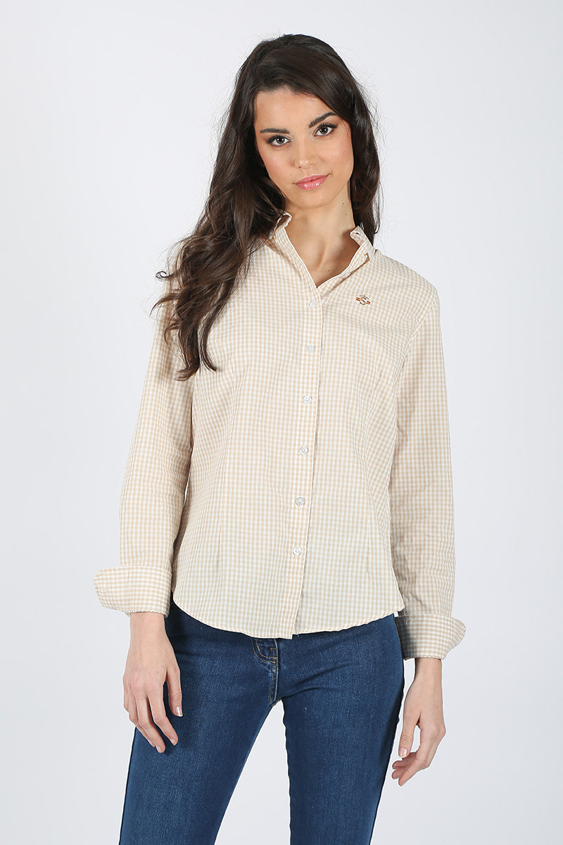 Camisa Xadrez Bege