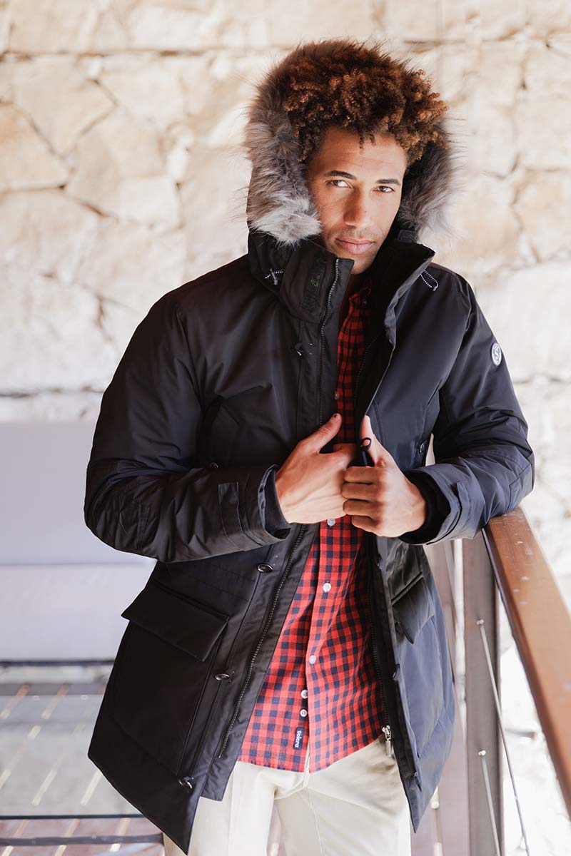 Parka Marino capucha pelo desmontable