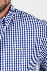 Blue and White Checkered Shirt
