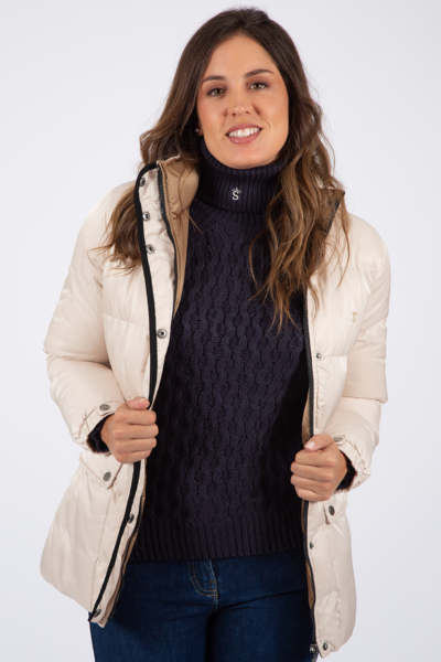 Parka acolchoada de pedra
