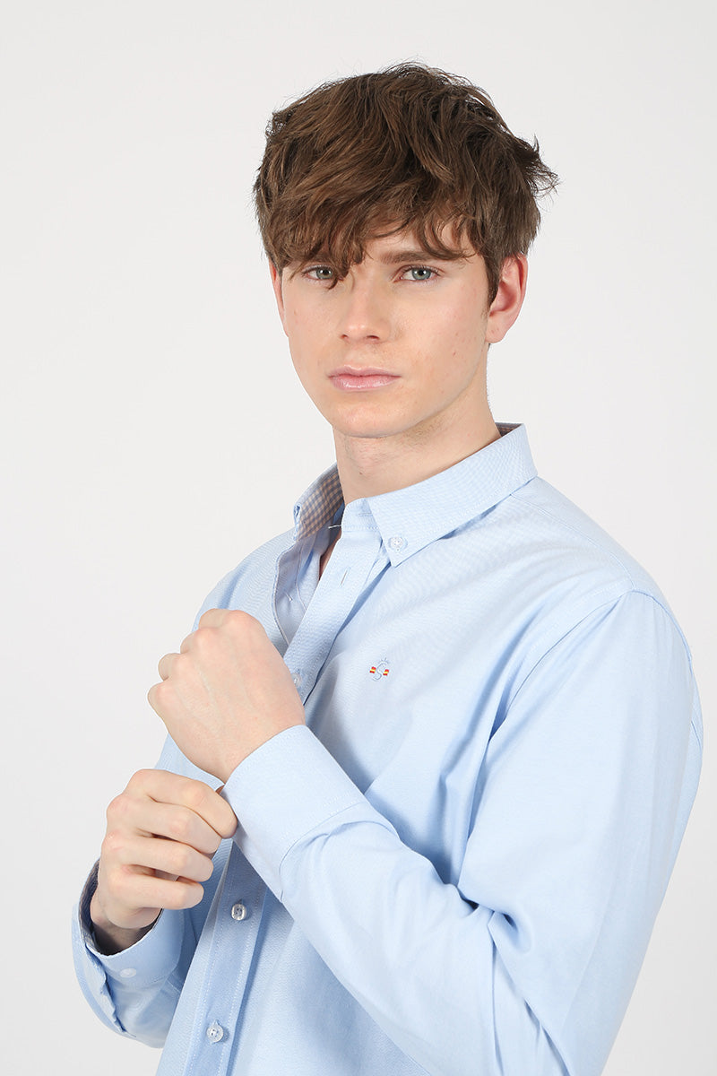 Camisa oxford Celeste