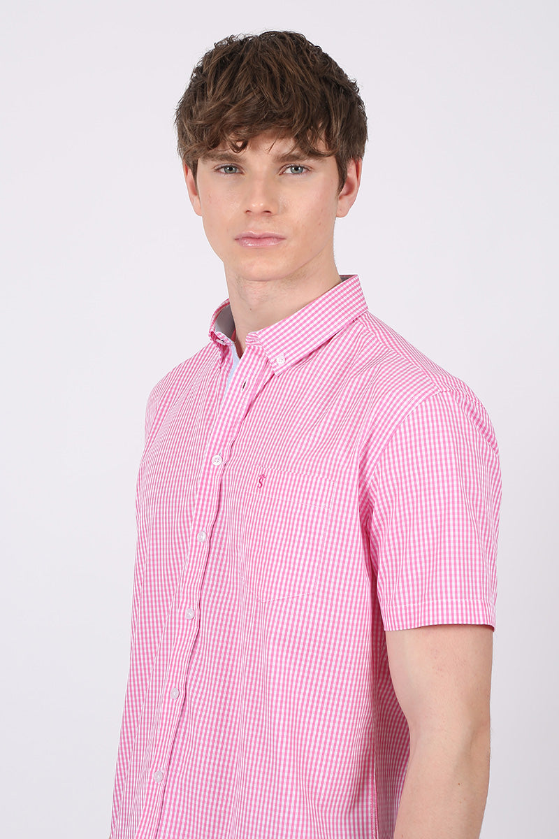 Camisa  manga corta rosa