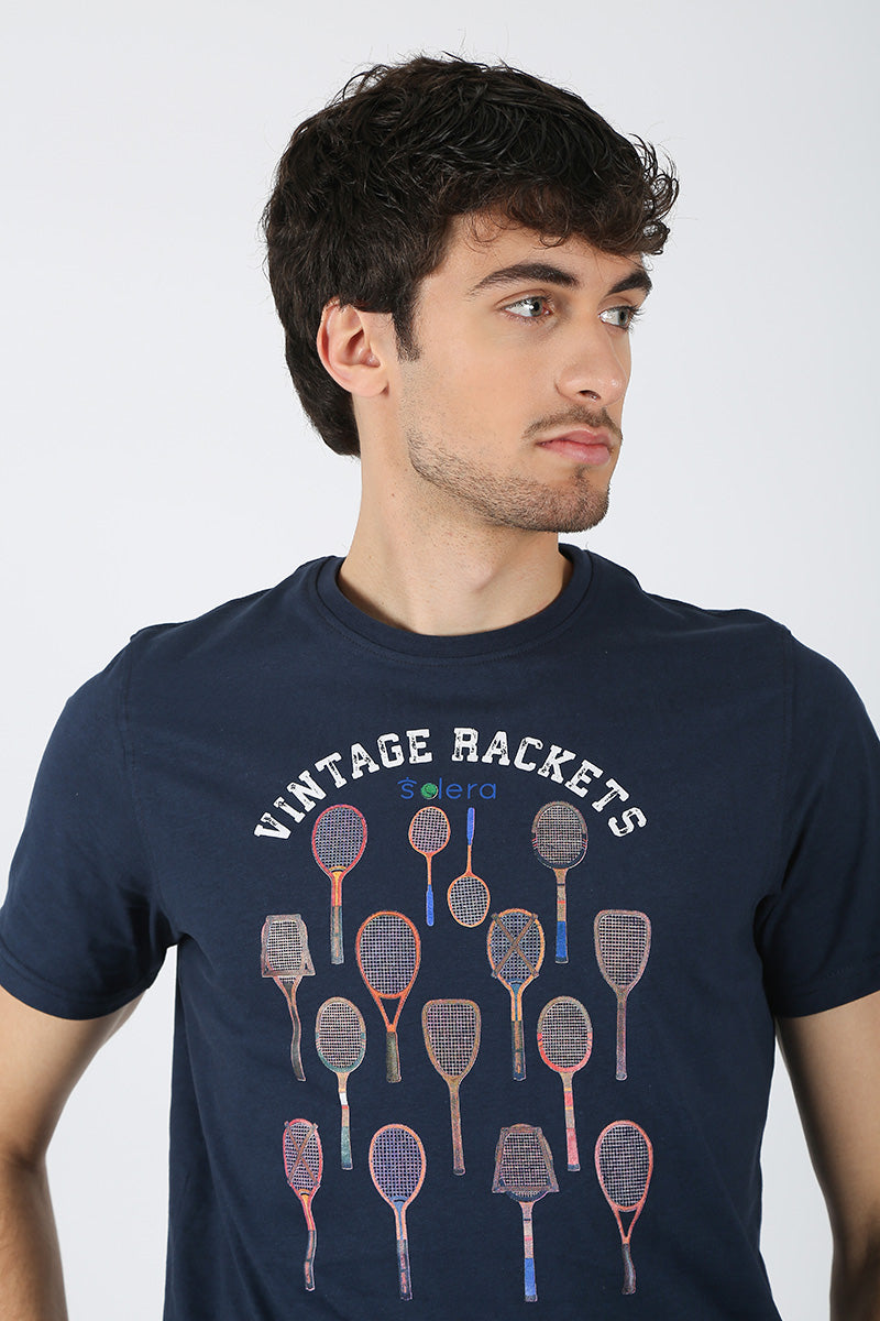 Camiseta Vintage Rackets Marino