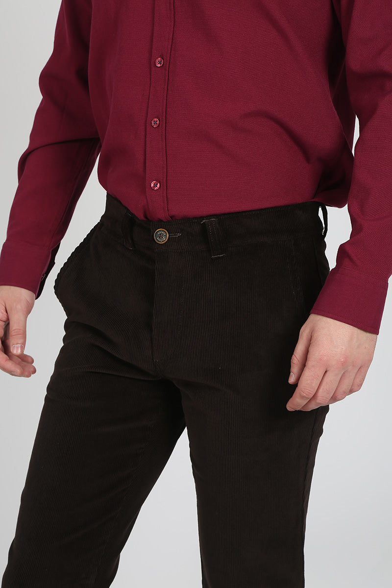 Pantalon pana Marrón