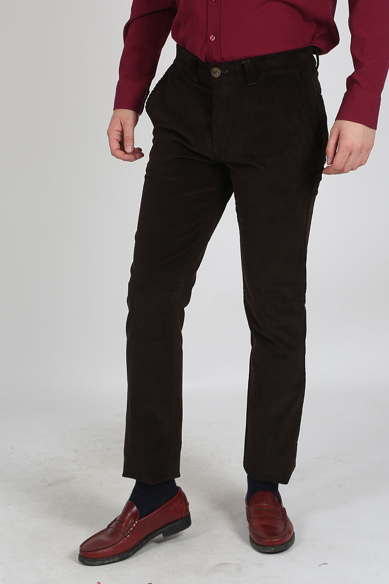 Pantalon pana Marrón