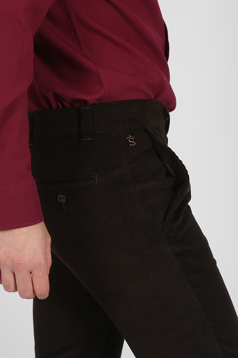 Pantalon pana Marrón