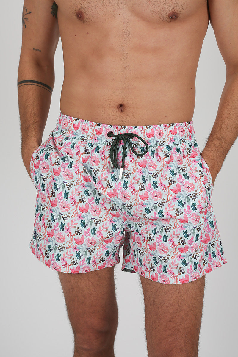 Bañador flores Agua