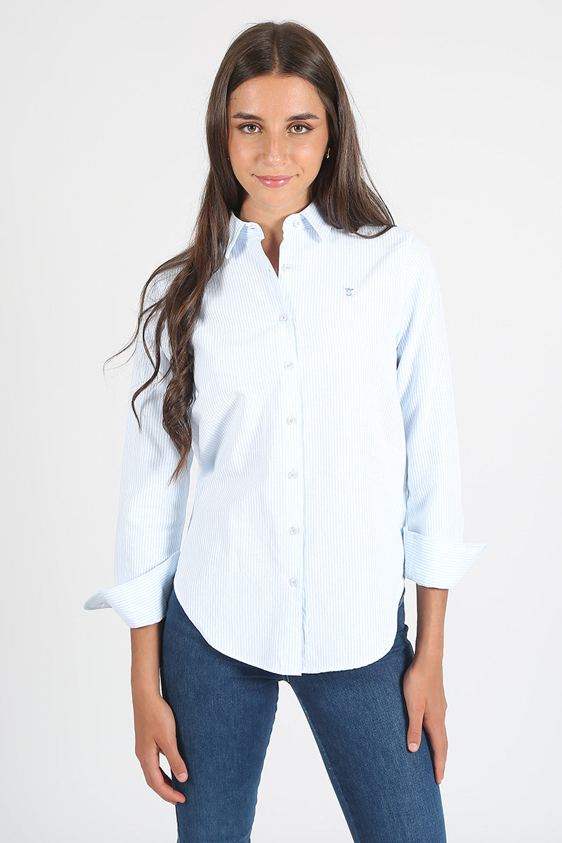 Camisa Rayas Celeste