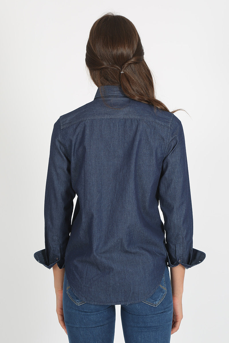 Camisa suelta Denim Azul