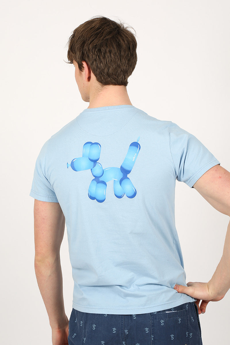 Camiseta perro Globo Celeste