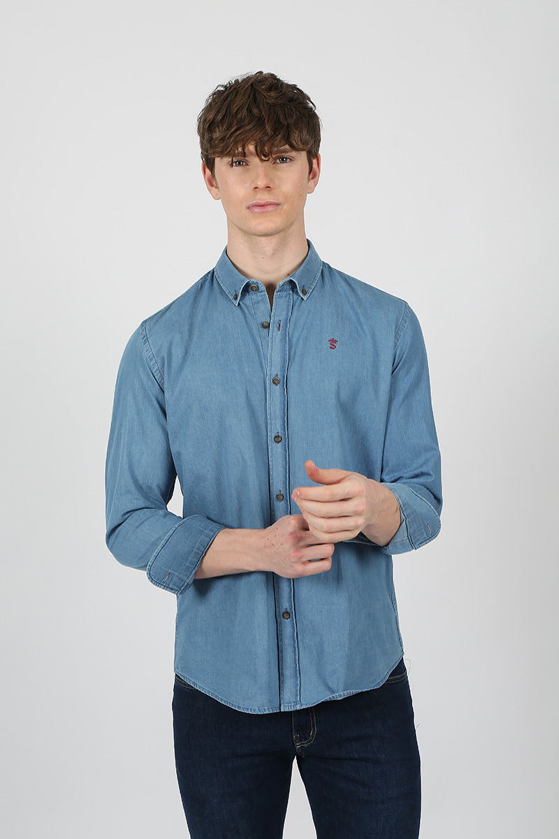 Camisa tejana azul