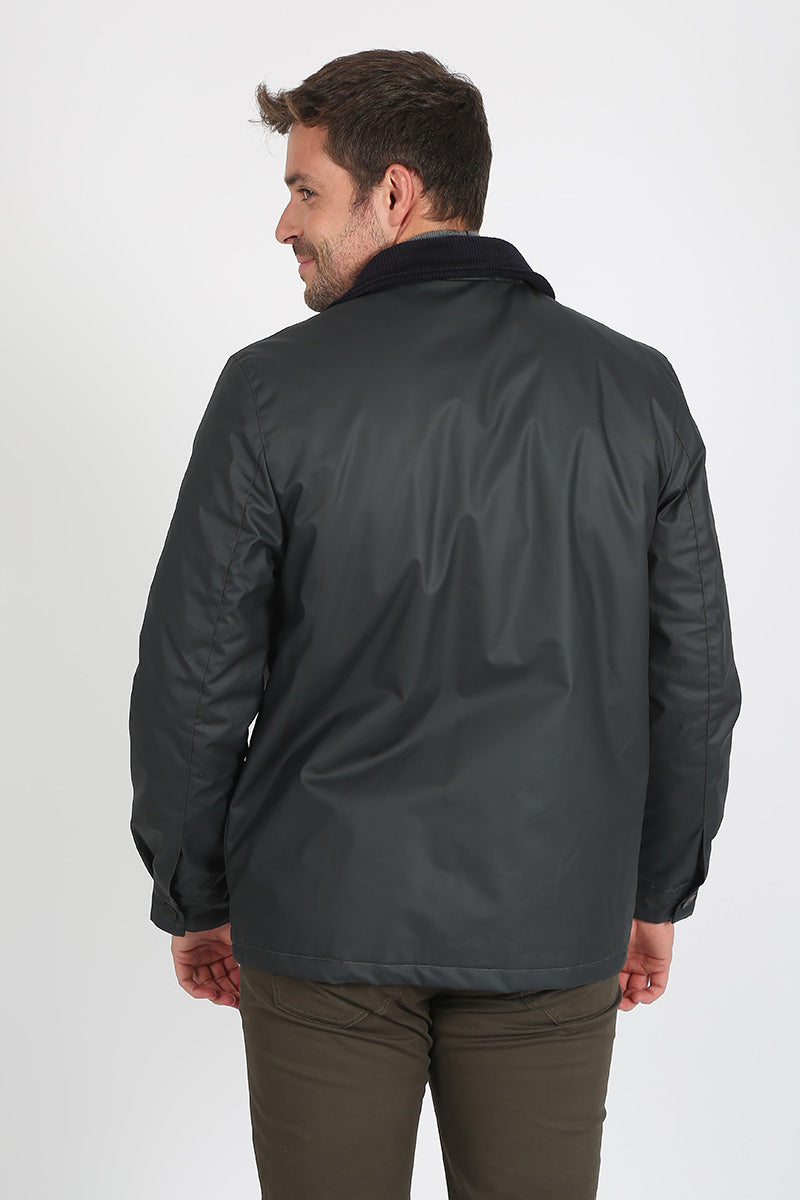 Parka Ascot Tipo Encerada Marino