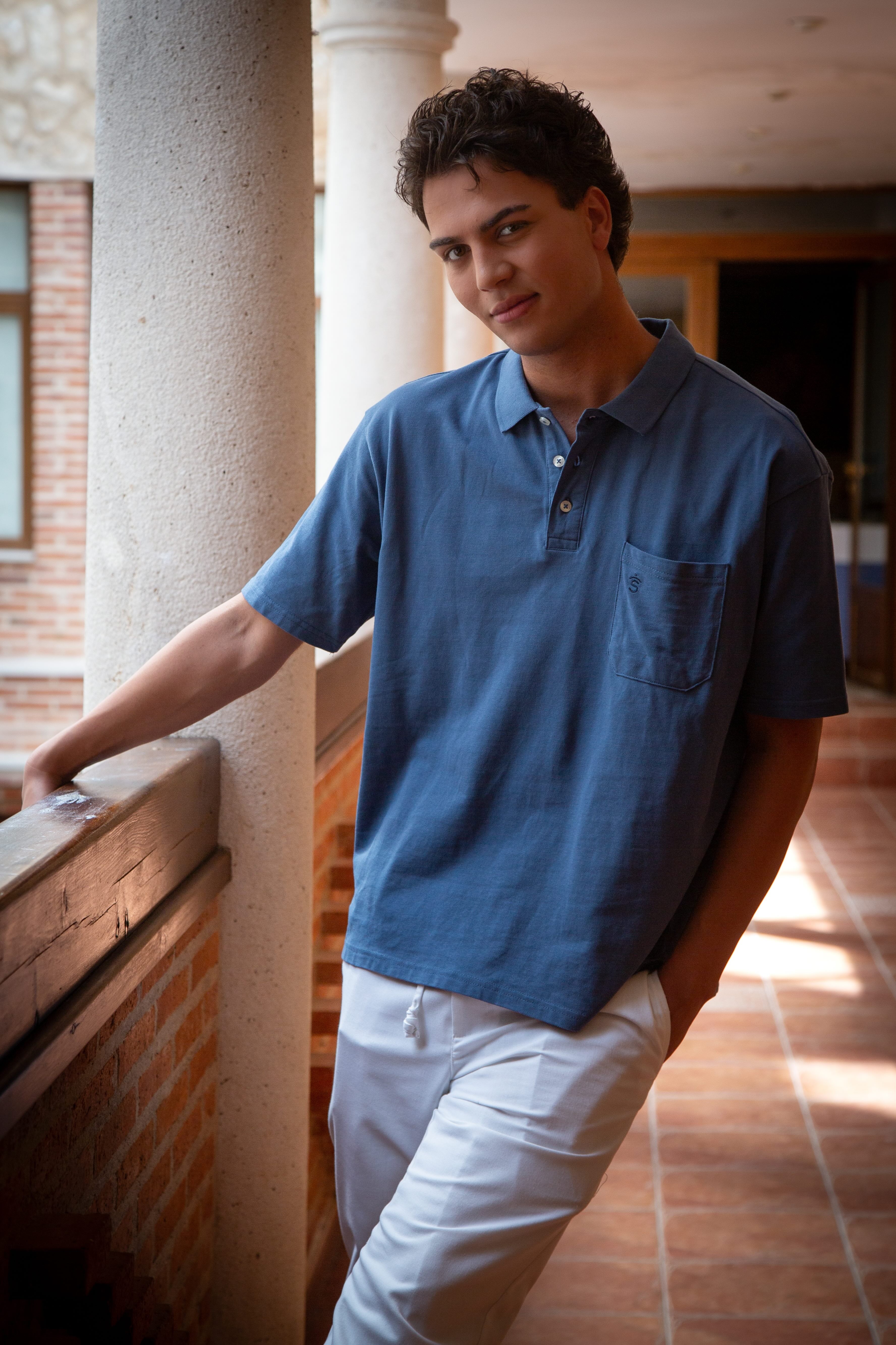 Polo oversize Azul