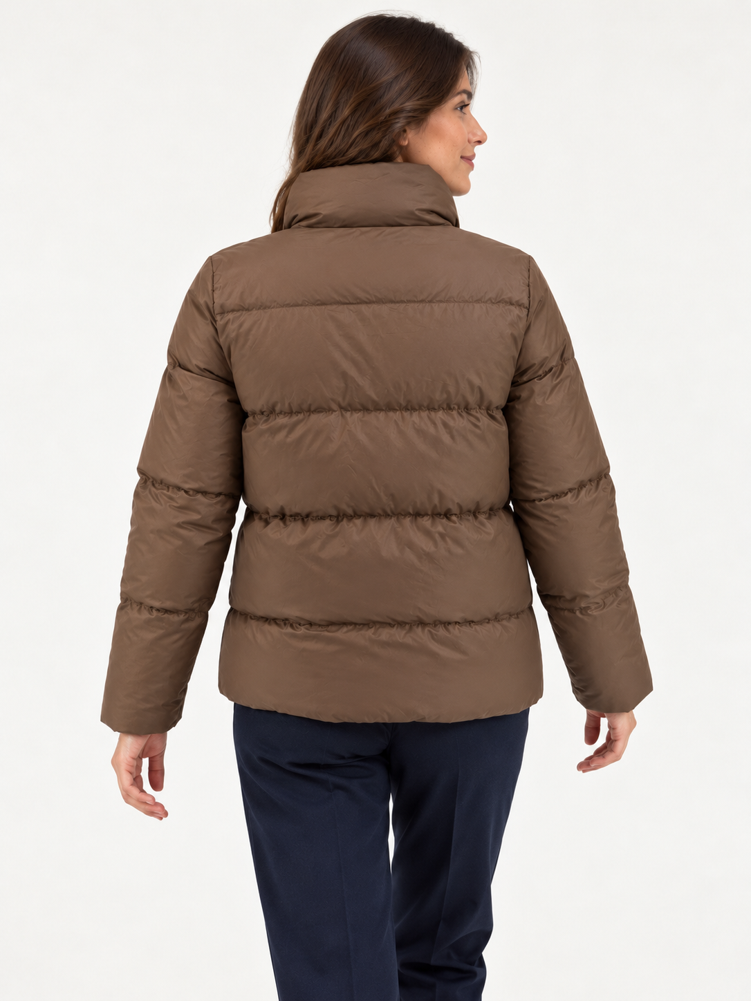 Parka Pluma Marrón