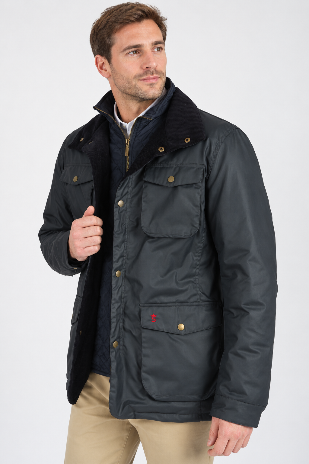 Parka Tipo Encerada Chaleco Marino