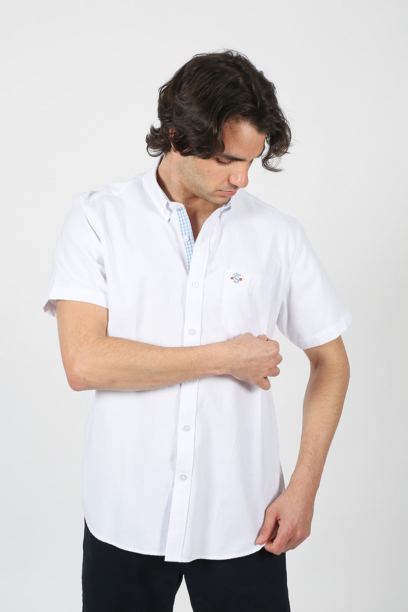 camisa manga corta blanca