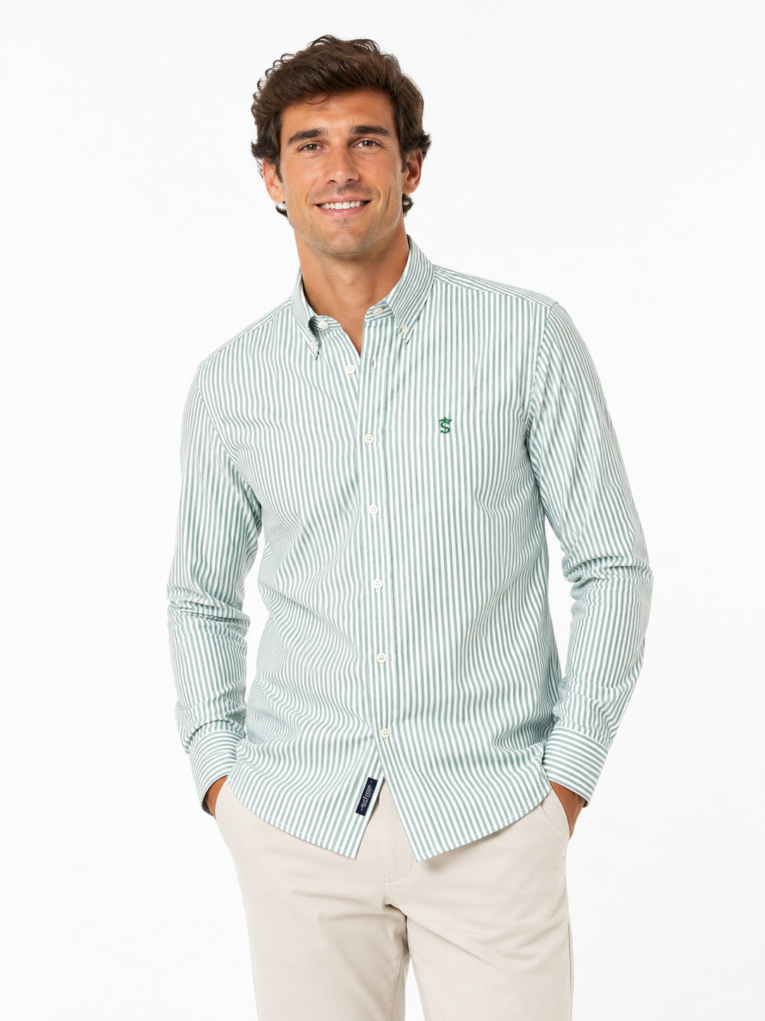 Camisa Oxford raya VERDE