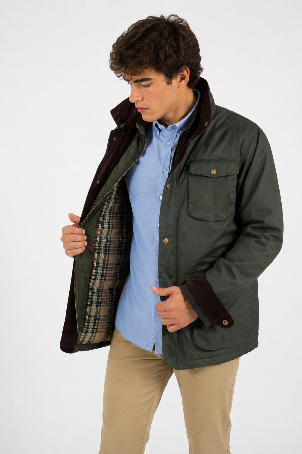 Parka encerada Kaki