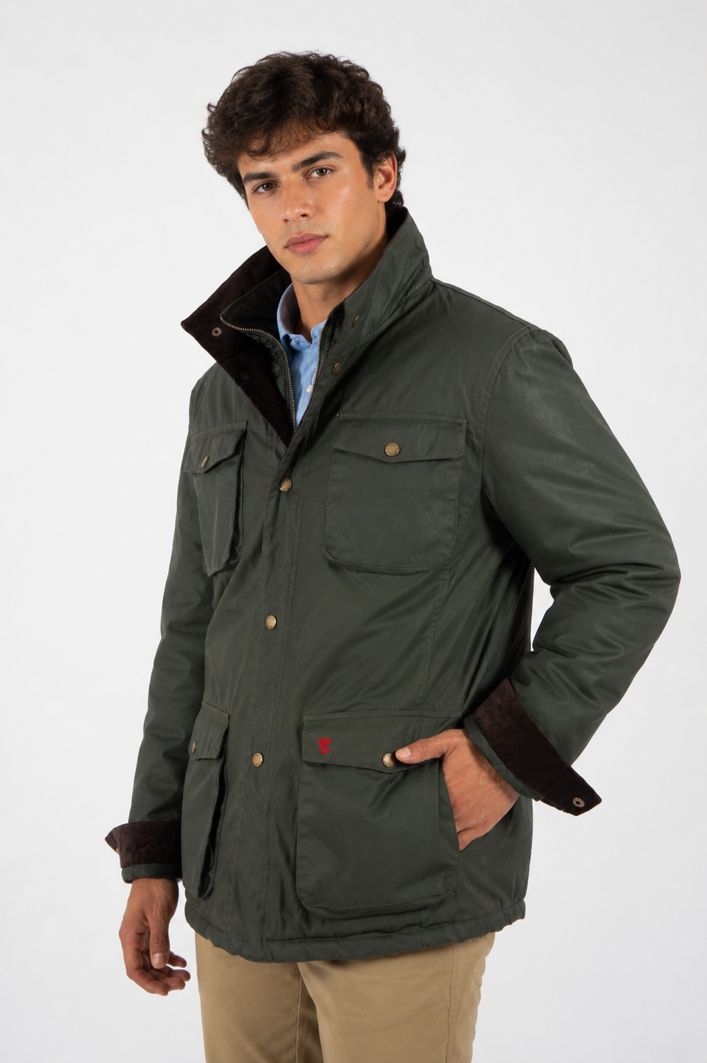 Parka encerada Kaki