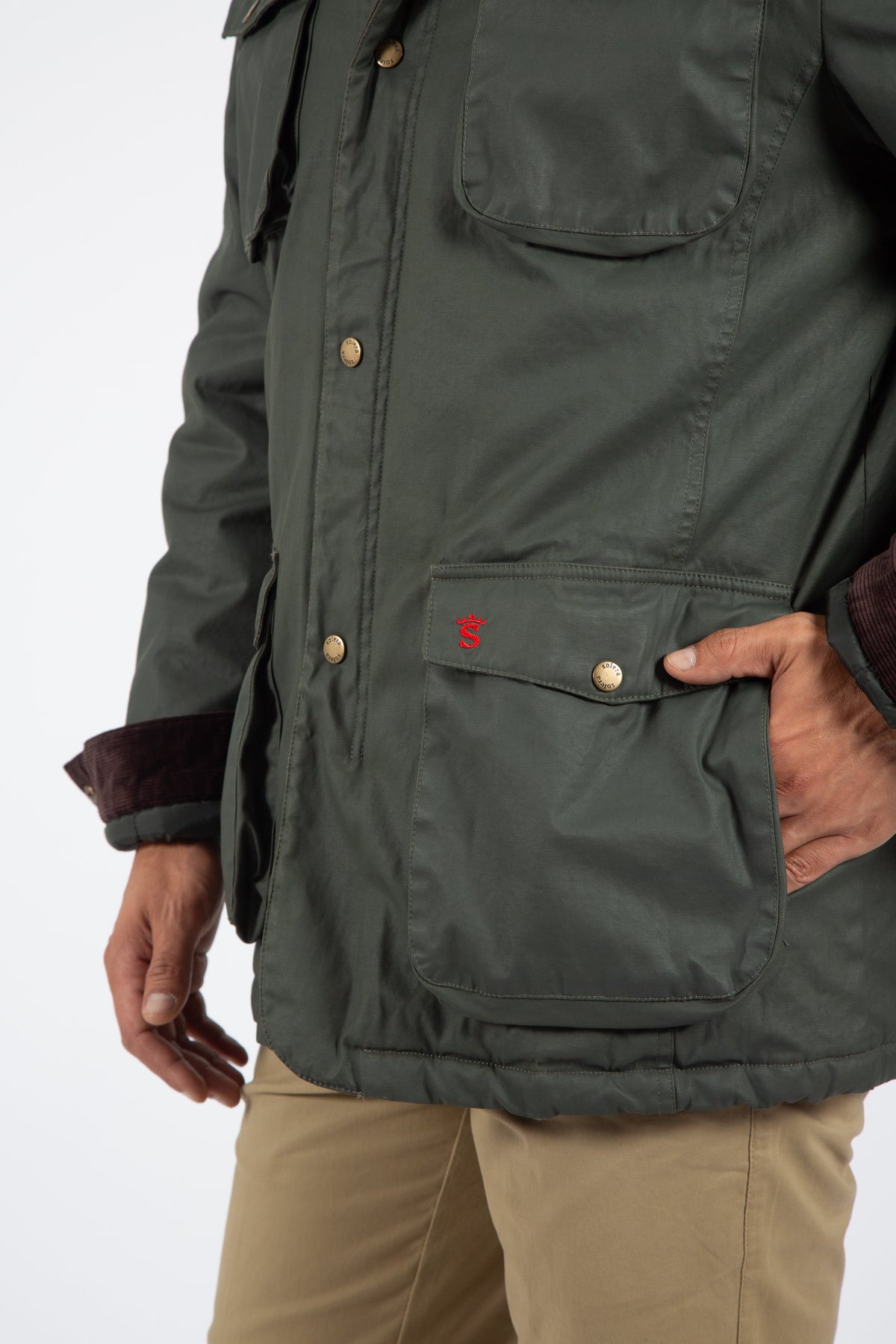 Parka encerada Kaki
