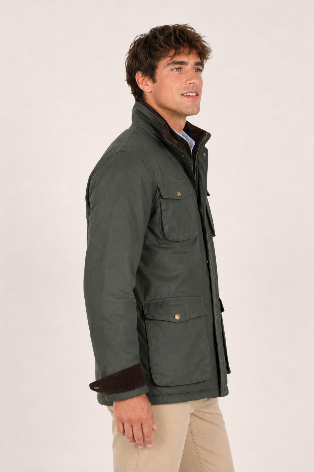 Parka encerada Kaki