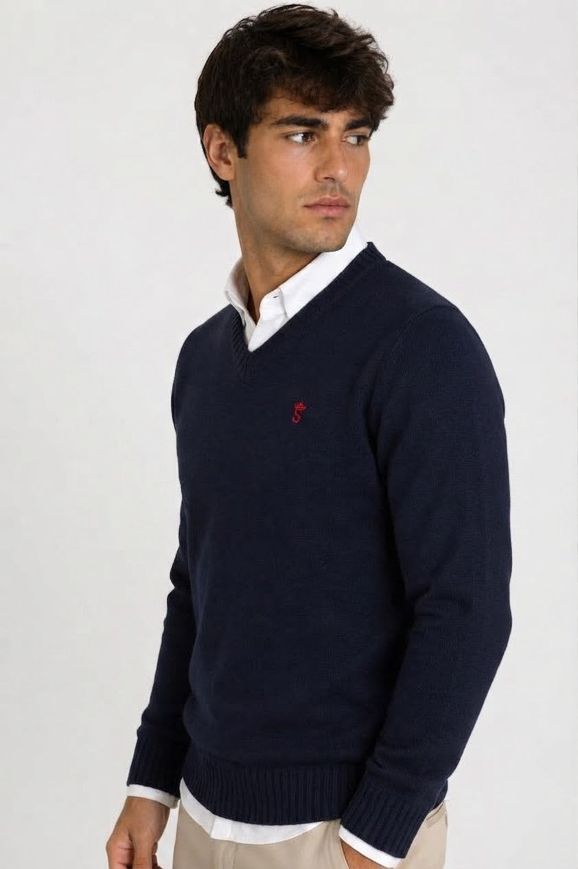 Jersey Marino Cuello Pico