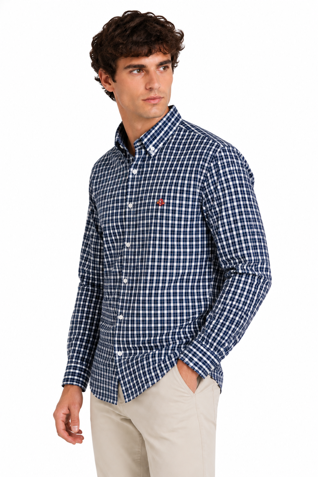 Camisa Cuadros Marino