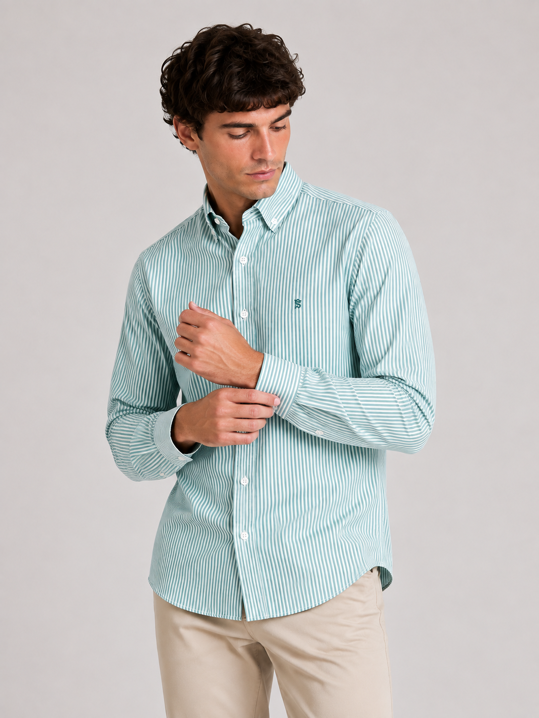 Camisa Rayas Verde