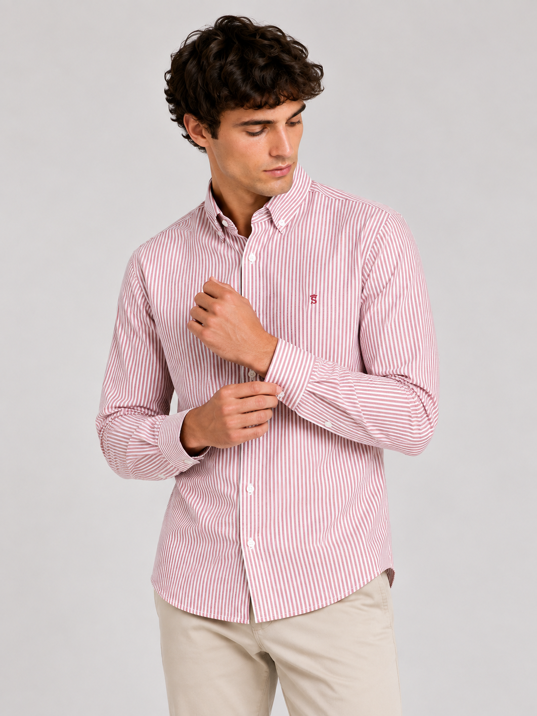 Camisa Rayas Granate