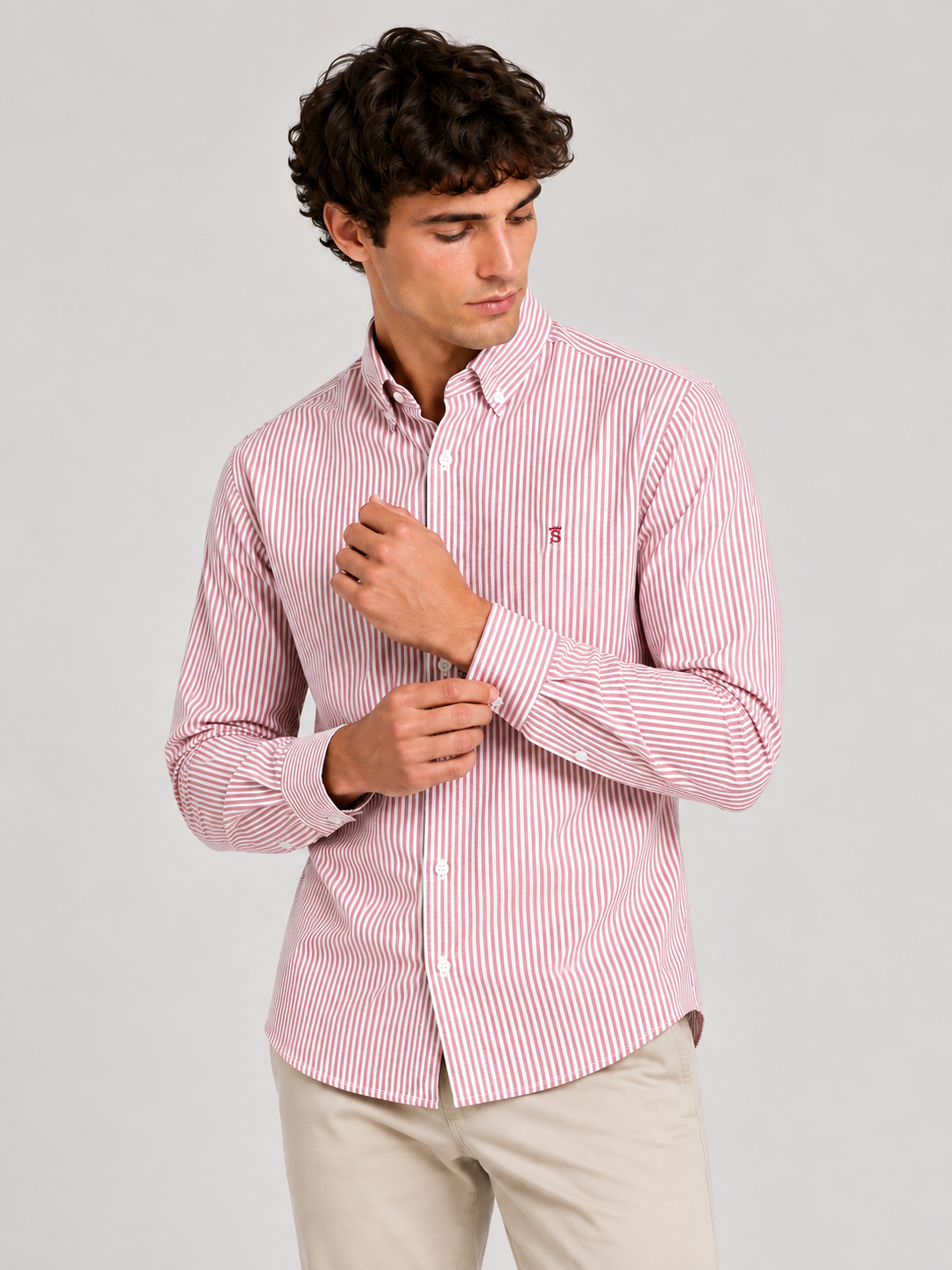 Camisa Rayas Granate