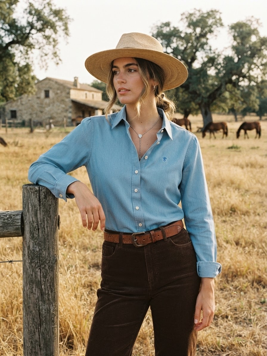 Camisa denin blue